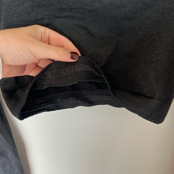 Gymshark Flex Crop Top Long Sleeve Active Size Medium Black / Gray - Picture 4 of 7